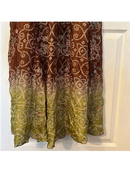 Free People Small Dress Into The Nights Maxi Embroidered lined boho - Picture 8 of 11